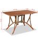 Table rectangulaire et 4 chaises bambou Kina - Photo n°5