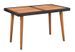 Table rectangulaire et 6 chaises de jardin acacia clair et résine tressée Vidot 120 - Photo n°2