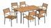 Table rectangulaire et 6 chaises de jardin acacia clair Palino - Photo n°1
