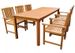 Table rectangulaire et 6 chaises de jardin acacia clair Polina 200 - Photo n°1