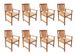 Table rectangulaire et 6 chaises de jardin acacia clair Polina 200 - Photo n°3