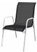Table rectangulaire et 6 chaises de jardin métal gris et noir Bachra - Photo n°4