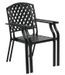 Table rectangulaire et 6 chaises de jardin métal noir Lovely - Photo n°3