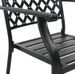 Table rectangulaire et 6 chaises de jardin métal noir Lovely - Photo n°6