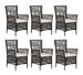 Table rectangulaire et 6 chaises de jardin résine tressée marron coussins blanc Kaila - Photo n°3