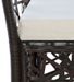 Table rectangulaire et 6 chaises de jardin résine tressée marron coussins blanc Kaila - Photo n°6