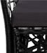 Table rectangulaire et 6 chaises de jardin résine tressée noir coussins gris Kaila - Photo n°6