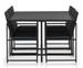Table rectangulaire et 6 chaises de jardin résine tressée noir et métal Malm - Photo n°1