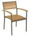 Table rectangulaire et 8 chaises de jardin acacia clair Palino - Photo n°3