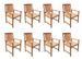 Table rectangulaire et 8 chaises de jardin acacia clair Polina 2 - Photo n°3