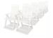 Table rectangulaire et 8 chaises de jardin plastique blanc Camille - Photo n°3