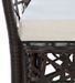 Table rectangulaire et 8 chaises de jardin résine tressée marron coussins blanc Kaila - Photo n°6