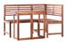 Table rectangulaire et banc d'angle de jardin acacia clair Polina - Photo n°1