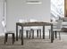 Table rectangulaire extensible 120 à 224 cm bois foncé et métal anthracite Evy - Photo n°5