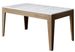 Table rectangulaire extensible 160/220 cm bois clair et blanc Mixa - Photo n°1