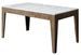 Table rectangulaire extensible 160/220 cm noyer et blanc Mixa - Photo n°1