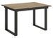 Table rectangulaire extensible 4 à 6 personnes L 120 à 180 cm bois clair et métal anthracite Banzy - Photo n°1
