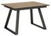 Table rectangulaire extensible 4 à 6 personnes L 120 à 180 cm bois clair et métal anthracite Bareni - Photo n°1
