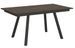 Table rectangulaire extensible 4 à 6 personnes L 120 à 180 cm bois foncé et métal anthracite Miry - Photo n°1
