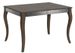 Table rectangulaire extensible 6 à 10 personnes L 120 à 224 cm bois foncé et métal gris Odeza - Photo n°1
