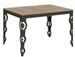 Table rectangulaire extensible 6 à 16 personnes L 120 à 380 cm chêne clair et cadre métal anthracite Zakary - Photo n°1