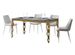 Table rectangulaire extensible 6 à 16 personnes L 120 à 380 cm gris béton et cadre métal doré Kazay - Photo n°1