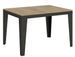 Table rectangulaire extensible 6 à 16 places L 120 à 380 cm bois clair et pieds acier gris foncé Flavien - Photo n°1