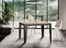 Table rectangulaire extensible 6 à 16 places L 120 à 380 cm bois clair et pieds acier gris foncé Flavien - Photo n°4