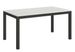 Table rectangulaire extensible 6 à 18 personnes L 130 à 390 cm blanc frêne et métal anthracite Evy - Photo n°1
