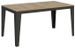 Table rectangulaire extensible 6 à 20 places L 180 à 440 cm chêne clair et pieds acier gris foncé Flavien - Photo n°1