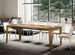 Table rectangulaire extensible 6 à 20 personnes L 180 à 440 cm bois clair et cadre métal doré Faye - Photo n°1