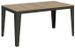 Table rectangulaire extensible 6 à 20 places L 160 à 420 cm bois clair et pieds acier gris foncé Flavien - Photo n°1