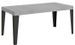 Table rectangulaire extensible 8 à 20 places L 180 à 440 cm gris effet béton et pieds métal anthracite Flavio - Photo n°1