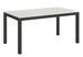 Table rectangulaire extensible blanc et métal anthracite 120 à 224 cm Evy - Photo n°3