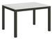 Table rectangulaire extensible blanc et métal anthracite 120 à 224 cm Evy - Photo n°1