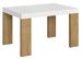 Table rectangulaire extensible blanche et bois clair 130 à 234 cm Ribo - Photo n°1