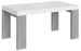 Table rectangulaire extensible blanche et gris béton 160 à 420 cm Ribo - Photo n°1
