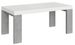 Table rectangulaire extensible blanche et gris béton 180 à 440 cm Ribo - Photo n°1