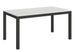 Table rectangulaire extensible bois blanc et métal anthracite 160 à 264 cm Evy - Photo n°1