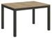 Table rectangulaire extensible bois clair et métal anthracite 120 à 224 cm Evy - Photo n°1