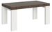Table rectangulaire extensible bois noyer et blanc 160 à 420 cm Ribo - Photo n°1