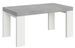 Table rectangulaire extensible gris béton et blanc 160 à 420 cm Ribo - Photo n°1