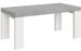Table rectangulaire extensible gris béton et blanc 180 à 440 cm Ribo - Photo n°1