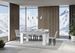 Table rectangulaire extensible gris béton et pieds blanc 8 à 20 personnes L 180 à 440 cm Ribo - Photo n°4