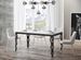 Table rectangulaire extensible orientale 6 à 10 personnes L 120 à 224 cm blanc laqué et cadre métal anthracite Zakary - Photo n°1