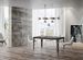 Table rectangulaire extensible orientale 6 à 10 personnes L 120 à 224 cm bois noyer et cadre métal anthracite Zakary - Photo n°1