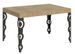 Table rectangulaire extensible orientale 6 à 10 personnes L 130 à 234 cm bois clair et pieds métal anthracite Kazay - Photo n°1