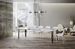 Table rectangulaire extensible orientale 6 à 10 personnes L 160 à 264 cm blanc effet marbre et pieds métal anthracite Kazay - Photo n°2