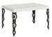 Table rectangulaire extensible orientale 6 à 18 personnes L 130 à 390 cm blanc et pieds métal anthracite Kazay - Photo n°1