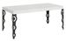 Table rectangulaire extensible orientale 6 à 20 personnes L 160 à 420 cm blanc et pieds métal anthracite Kazay - Photo n°1